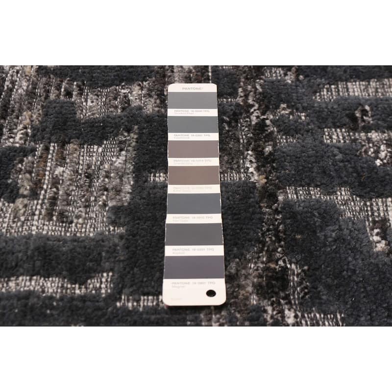 ECARPETGALLERY Hand-knotted Tangier Grey Wool Rug - 11'7 x 14'8