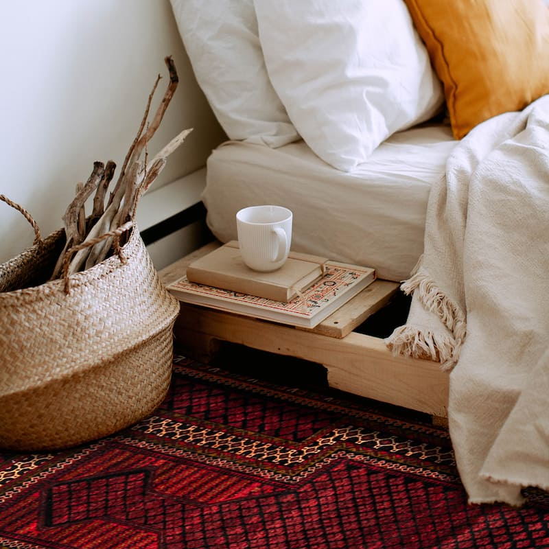 Teimani Red Rug 3'0" x 4'9" - 3'0 x 4'9