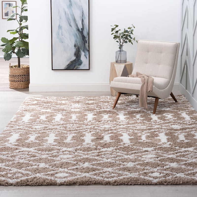 Joy Shag Mediterranean Geometric Indoor Area Rug