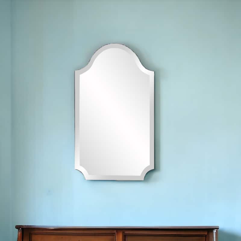 HomeRoots 27" Clear Abstract Unframed Accent Mirror - Clear