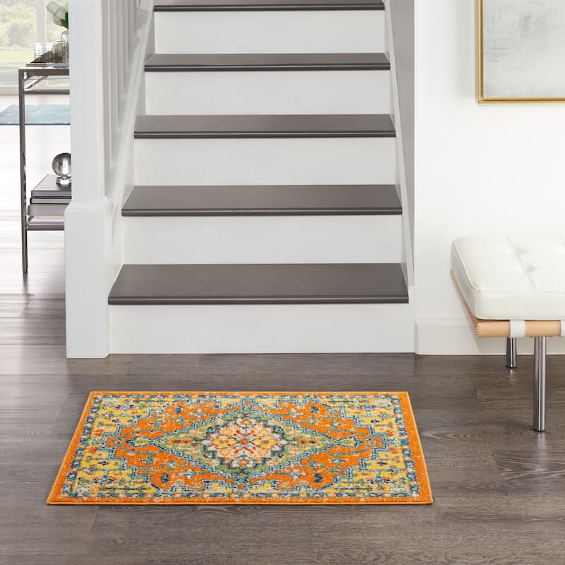 Nourison Allur Modern Persian Boho Floral Medallion Area Rug