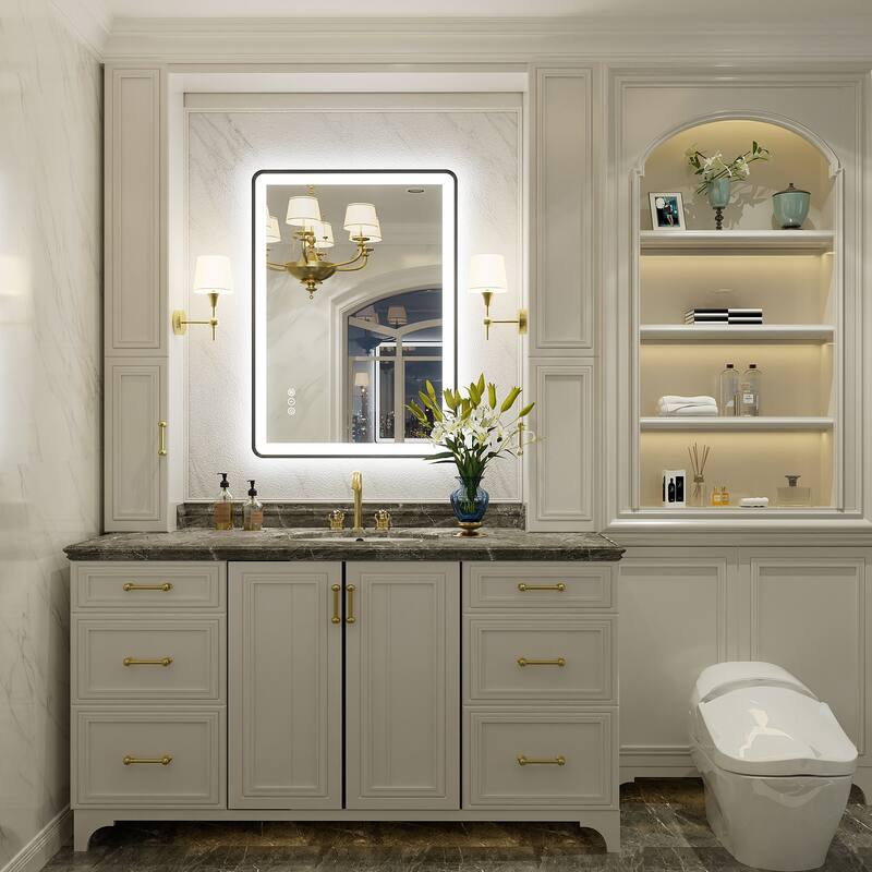 UL Certified Front & Back LED Anti-Fog Tempered Glass Framed Bathroom/Vanity Mirror 3-Year Warranty