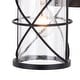 preview thumbnail 11 of 11, VAXCEL Adams 1-Light Black Dusk to Dawn Sensor Outdoor Wall Sconce, Durable Steel, Clear Seeded Glass Shade, LED Compatible
