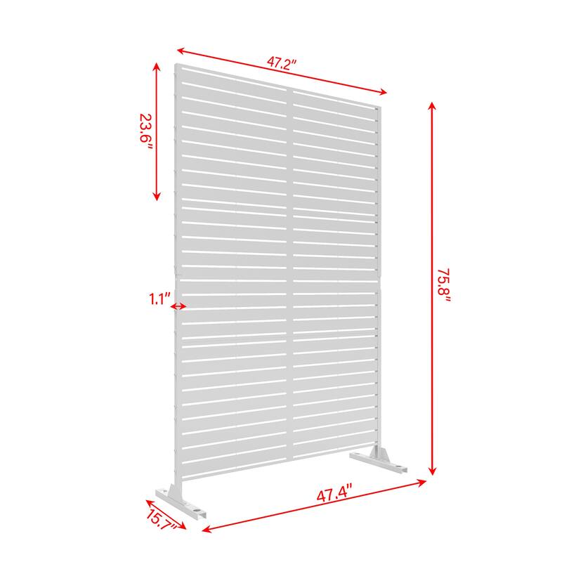 6.3 ft. H x 3.9 ft. W Sierra Freestanding Metal Privacy Screen