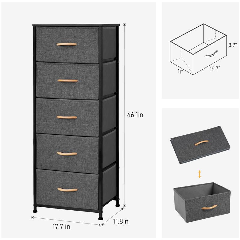 Pellebant 5 Drawers Vertical Storage Tower Organizer