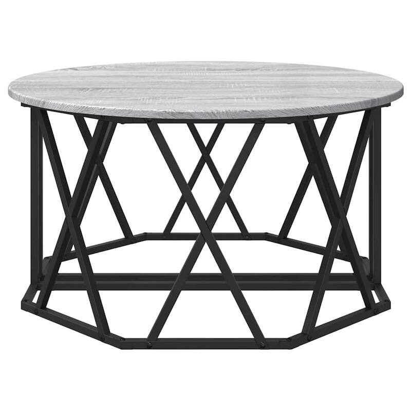 vidaXL Coffee Table Grey sonoma 31.5" x 31.5" x 16.5 - 31.5 x 31.5 x 16.5 inch
