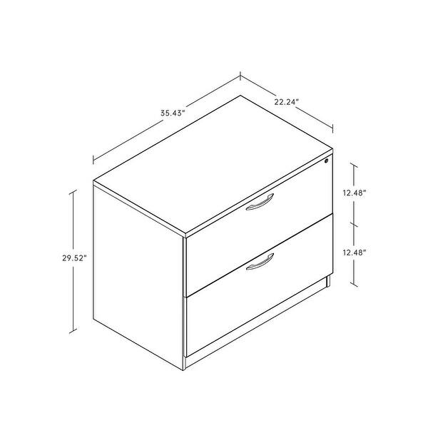 2 Drawer Lateral Filing with Lock for Home Office Bed Bath