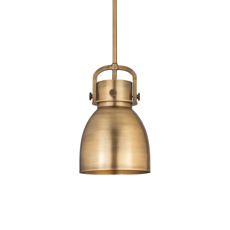 Innovations Lighting 410-1SS-12-8 Newton Bell Pendant Newton Bell 8" - Brushed Brass / Brushed Brass