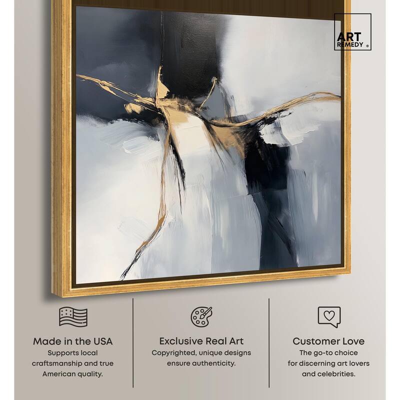 Golden Fissure II Canvas by Art Remedy