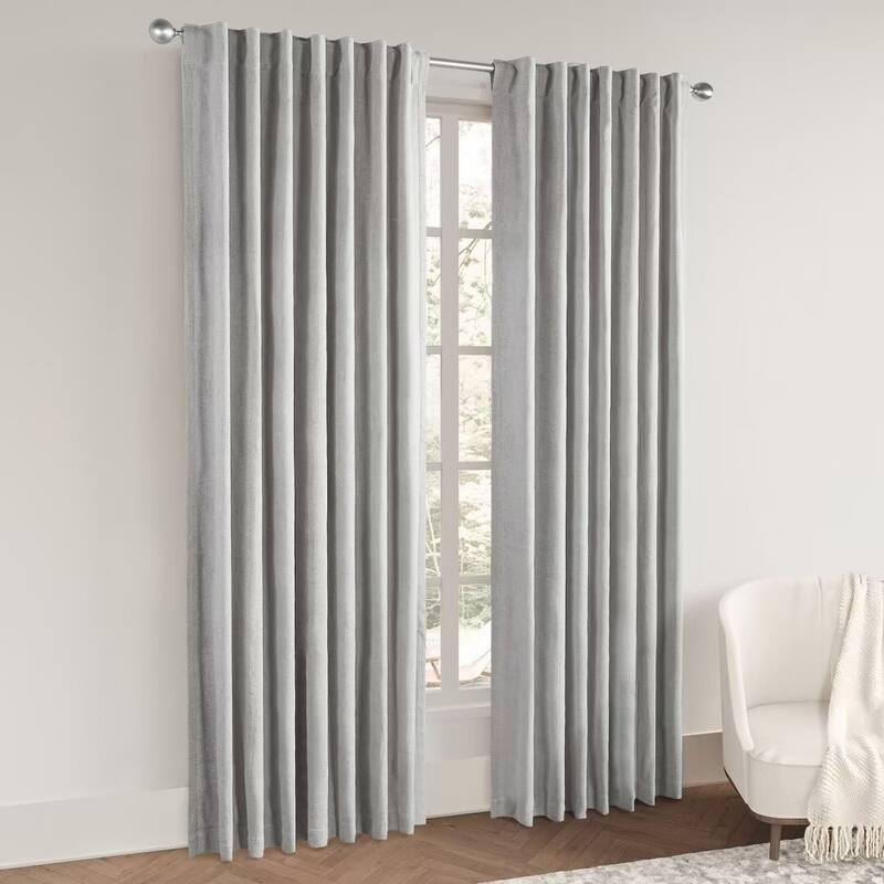 Chenille Blackout Back Tab Curtain Pair(2 panels)
