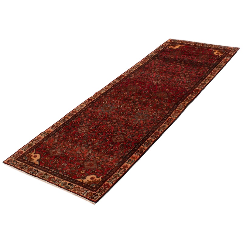 ECARPETGALLERY Hand-knotted Andelz Red Wool Rug - 3'3 x 9'3