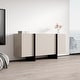 preview thumbnail 4 of 10, Meble Furniture Kinzie 180 Sideboard 71" Wide x 32" High - Matte Two-Tone Modern Buffet Credenza with Cabinet Storage
