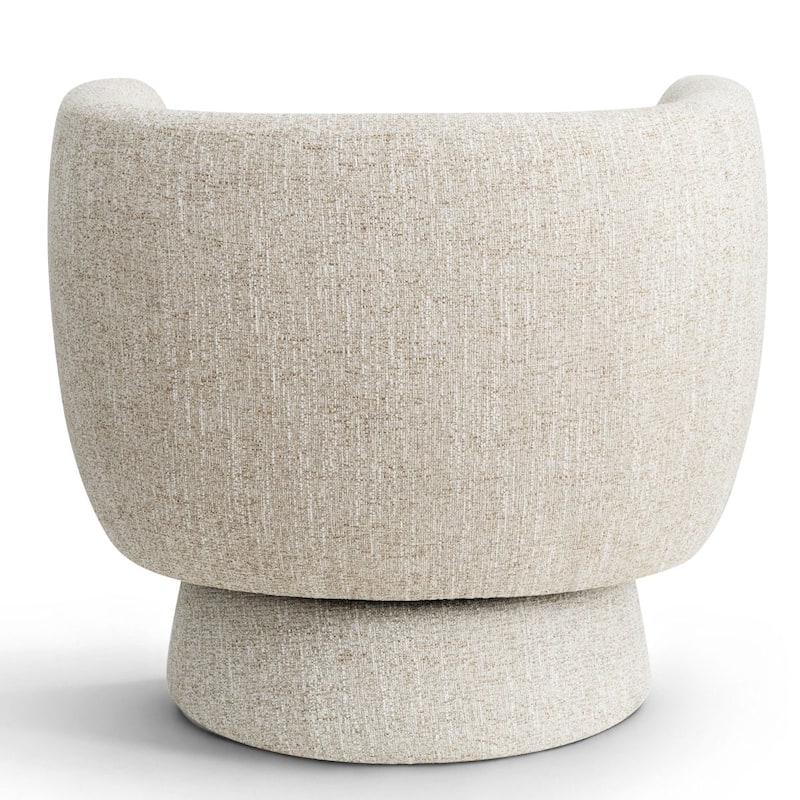 Upholstered 360 Swivel Barrel Accent Armchair(Set of 2)