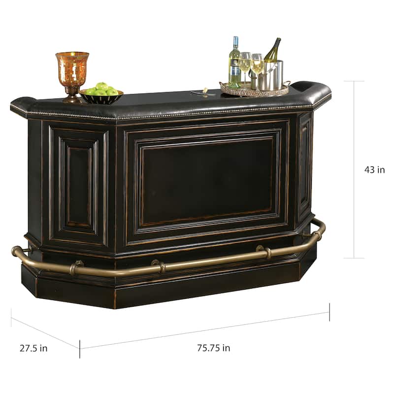 Howard Miller Northport Vintage Solid Wood Liquor and Wine Cabinet Bar
