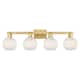 Option Brushed Brass / White Mouchette