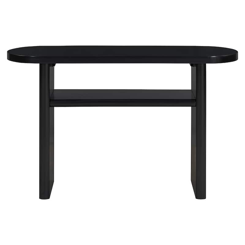 Sleek Console Table with Rounded Edges and Sturdy Shelf Design for Modern Living Spaces
