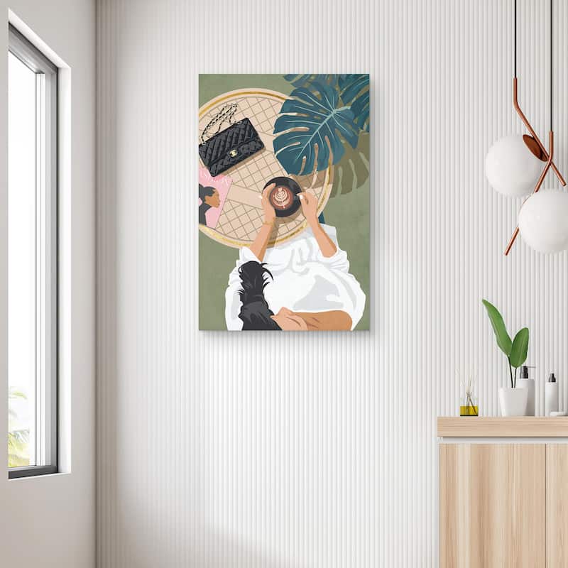 Top View Cafe by CAG Art Canvas Art Print