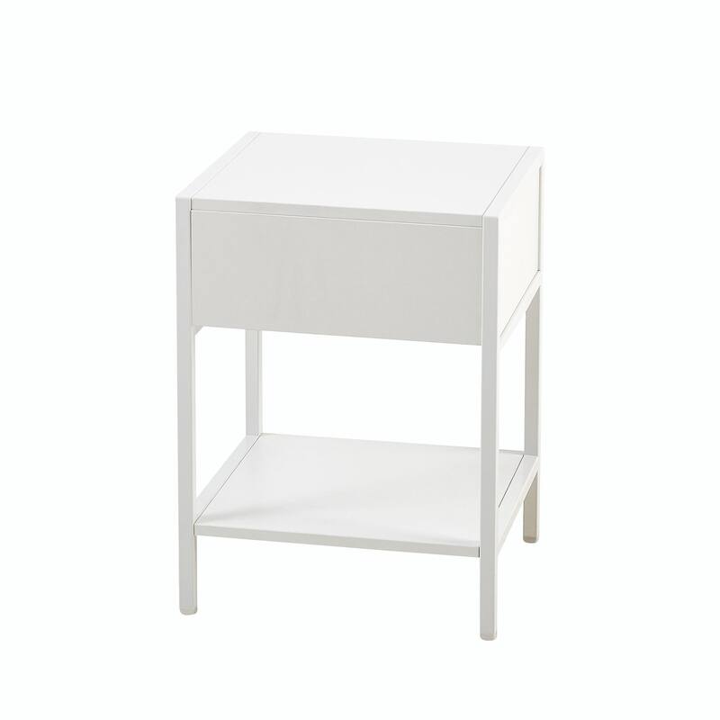 Chic Rattan Woven Side Table with Versatile Functionality