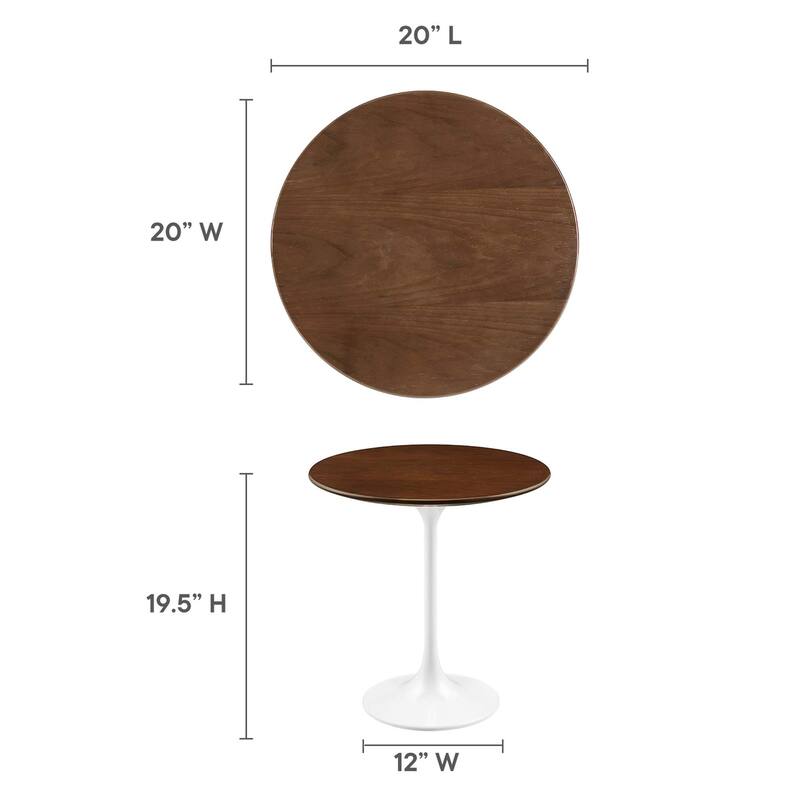 Lippa Round Wood Side Table