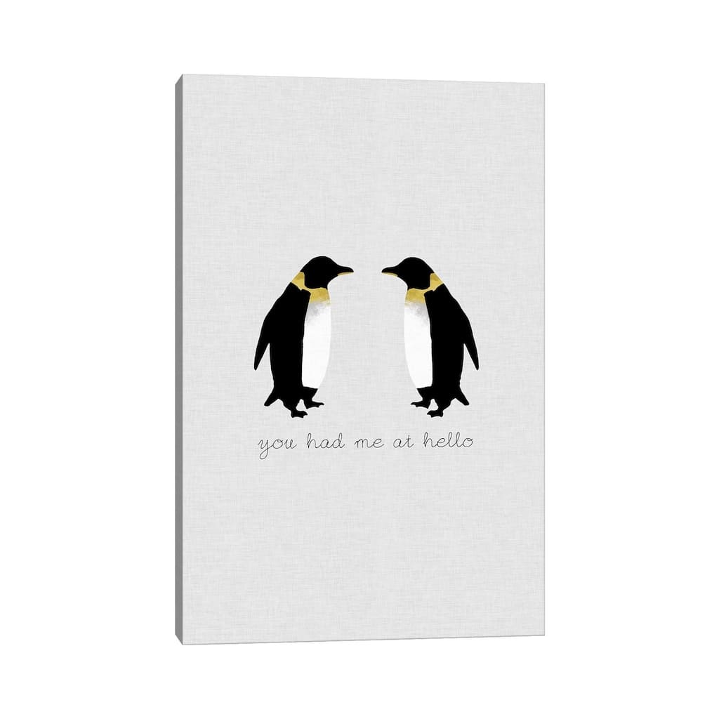 iCanvas "You Had Me Penguins" by Orara Studio Canvas Print