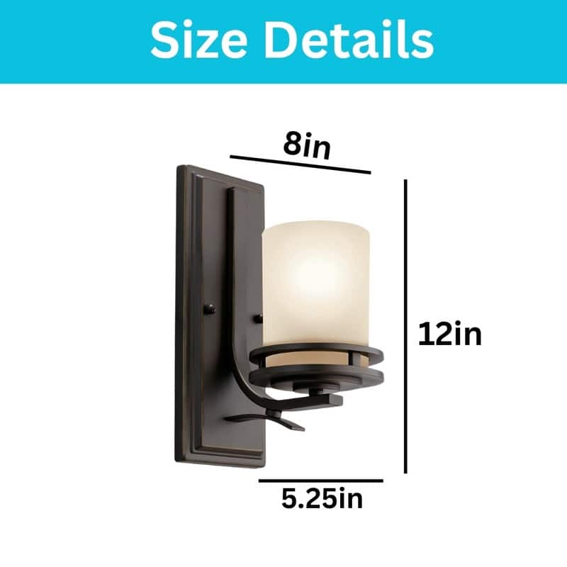 1 Light sconce light old bronze wall light fixture glass, metal lights in wall