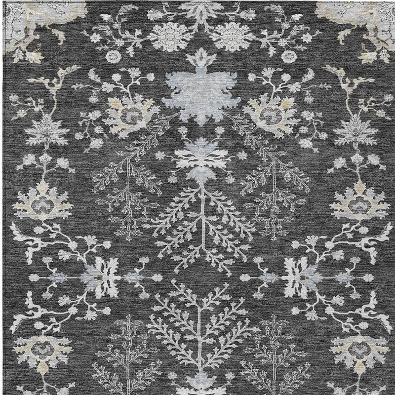 HomeRoots Floral Transitional Rectangle Outdoor Rug