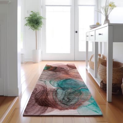 Premium Washable Super Soft Abstract Contemporary Mayfield Rug