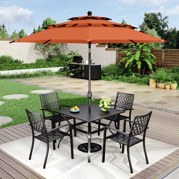 4 inch patio umbrellas 98.4 Inches 8 Ribs Large Outdoor Patio Umbrella Market Table Umbrella-UV  Resistant,190T Heavy-Duty Rainproof Pool Umbrella,Umbrella Replacement  Canopy Replacement Top Cover (Frame Not Included)