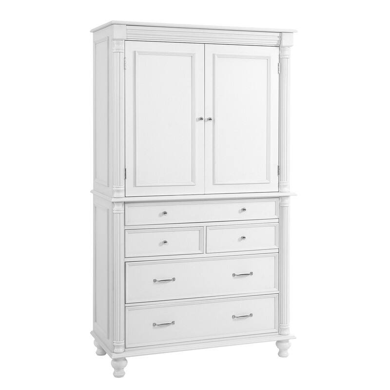 Farmhouse 77.3" Tall Kitchen Pantry Cabinet with 5 Drawers, 6 Door Shelves, 2 Adjustable Shelves