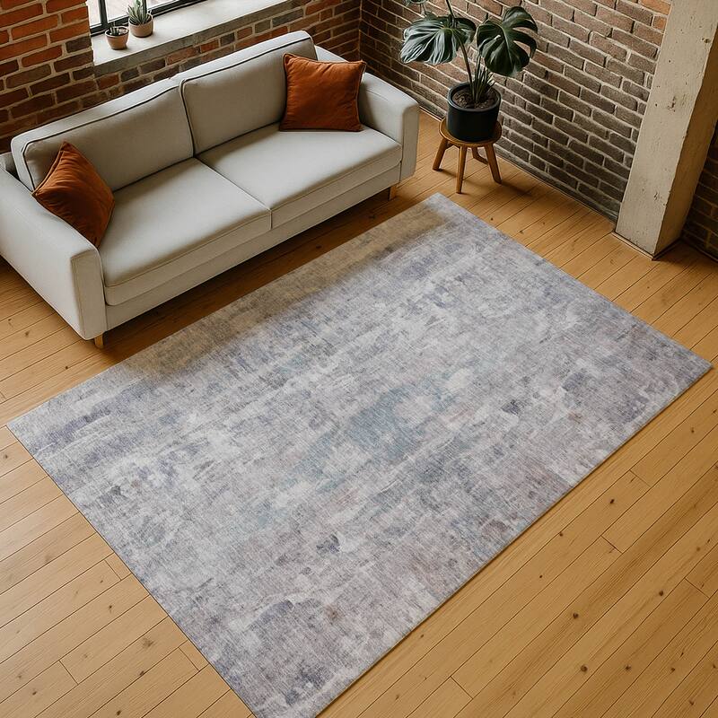 Machine Washable Indoor/ Outdoor Muted Ombre Chantille Rug