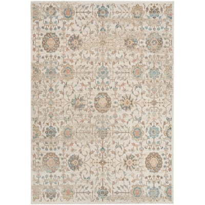 Nourison Washable Decor Indoor only Machine Washable Persian Floral Area Rug