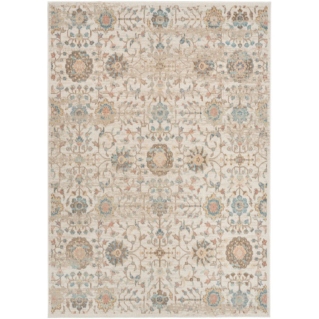 Nourison Washable Decor Indoor only Machine Washable Persian Floral Area Rug