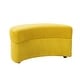 preview thumbnail 63 of 96, Upholstered Chenille Boucle Half Moon Storage Ottoman with Tray