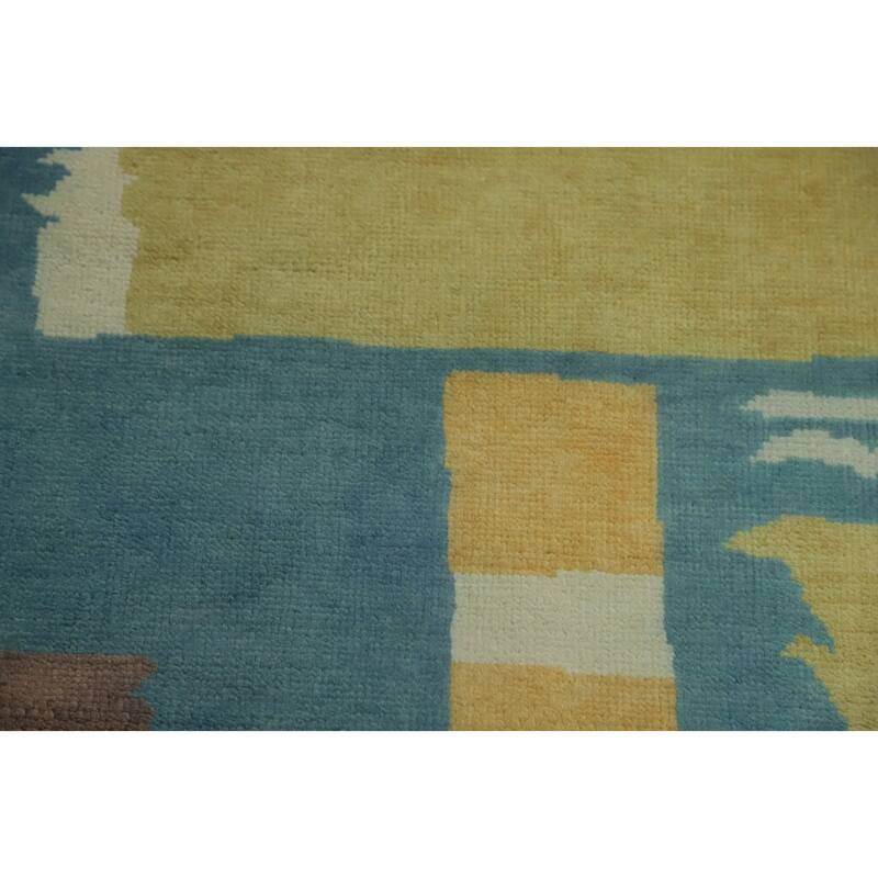 Vegetable Dye Wool Gabbeh Turkish Area Rug Handmade Wool Carpet - 9' 9'' X 8' 2''