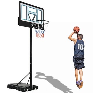 Portable Basketball Hoop Adjustable 4.4-10FT Height Backboard