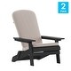 preview thumbnail 37 of 44, Indoor/Outdoor Folding Adirondack Chairs with Cushions - Set of 2 - 30.25"W x 34"D x 37"H