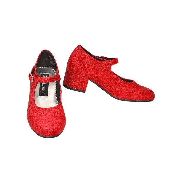 little girl red sparkle shoes