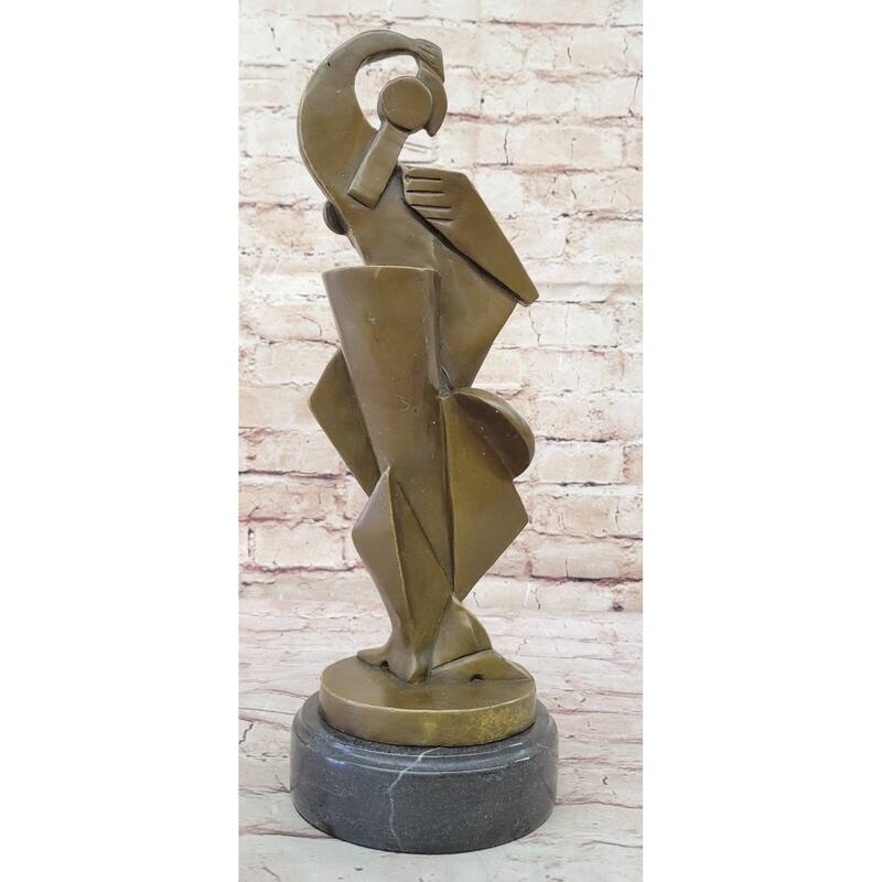 Abstract Cubism Geometric Figurative Bronze Sculpture Statue Dali Pico Tribute