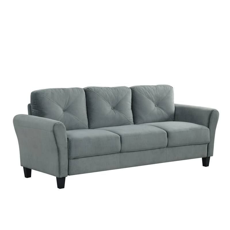 Comfortable Gray Velvet Sectional Couches and Sofas for Small Spaces