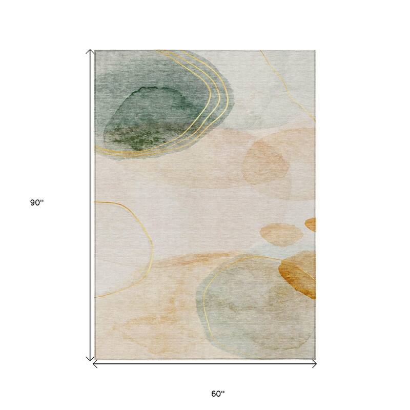Belu Artistic Abstract Weather Resistant Timeless Fusion Outdoor Rug