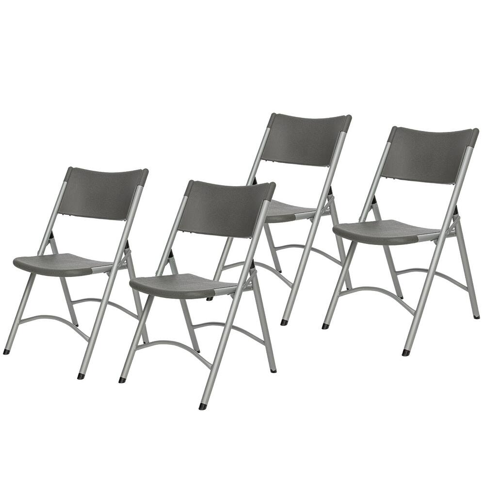 Hampden Furnishings Gwyneth Collection Resin Folding Chair, Pack of 4