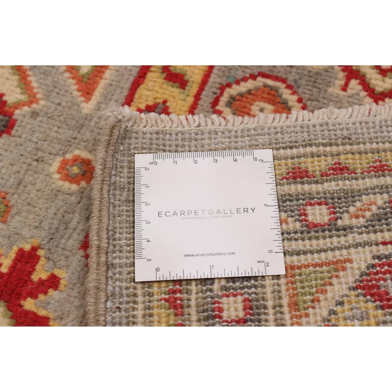 ECARPETGALLERY Hand-knotted Uzbek Ghazni Grey Wool Rug - 4'0 x 5'10