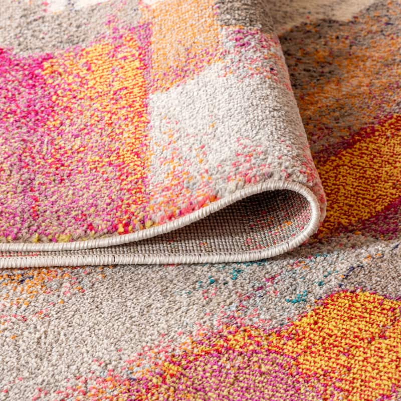 JONATHAN Y Groovy POP Modern Abstract Brushstroke Area Rug