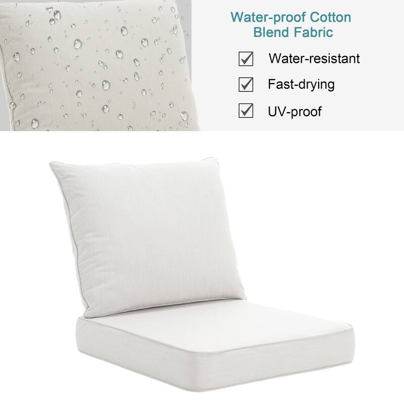 24"x23" Deep Seat Sunbrella Thick Cushion For Outdoor Club Chair,Rocking Chair