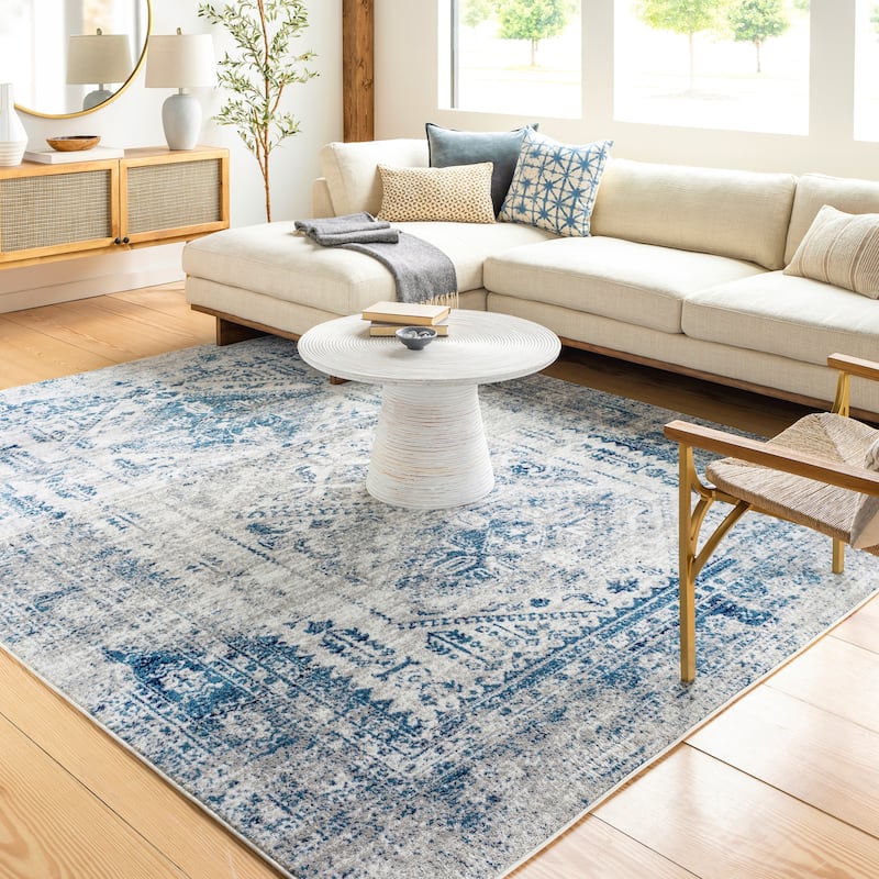 Livabliss Evry Vintage Heriz Area Rug - Sky Blue - 10' x 14'
