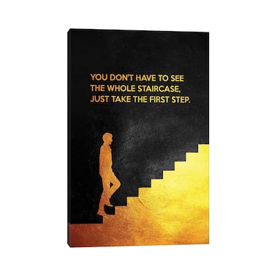 iCanvas "Just Take The First Step - Martin Luther King" by Adrian Baldovino Canvas Print