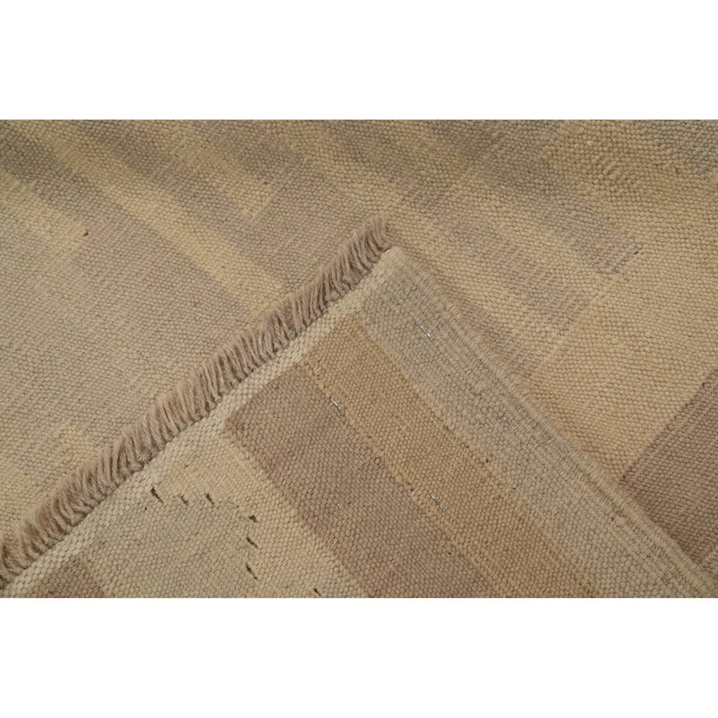 Hand Woven Oriental 100% Wool Carpet Southwestern Tribal Greys & Charcoal Kilim Area Rug - 9' 10'' X 6' 4''