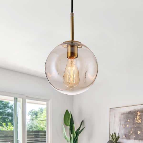 Modern Transparent Globe Irregular Glass Pendant Light for Kitchen Island Bed Bath & Beyond