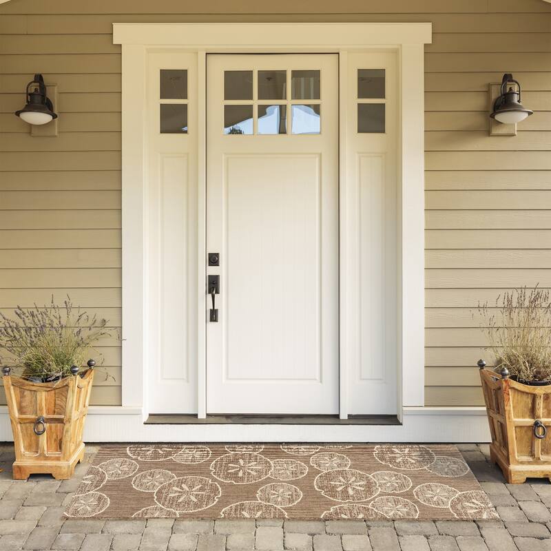 Disney Licensed Mickey Mouse Indoor Outdoor Flatweave Area Rug Tropical Surfing Polypropylene Coastal Accent Rug