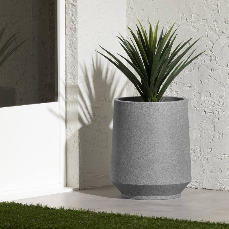 South Shore Dalya Planter - Large 16.25'' x 19.5'' - Mottled Gray